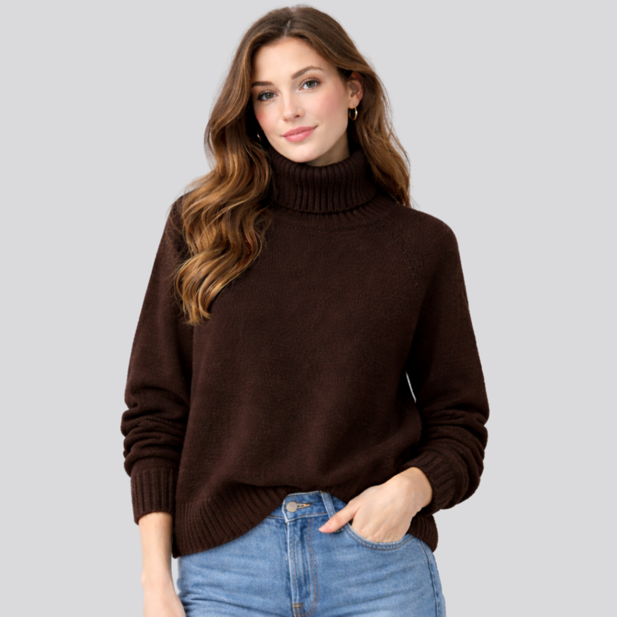 Women's Turtleneck Jumper | Lightweight Warmth & Soft Comfort