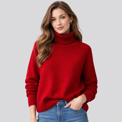 Women's Turtleneck Jumper | Lightweight Warmth & Soft Comfort