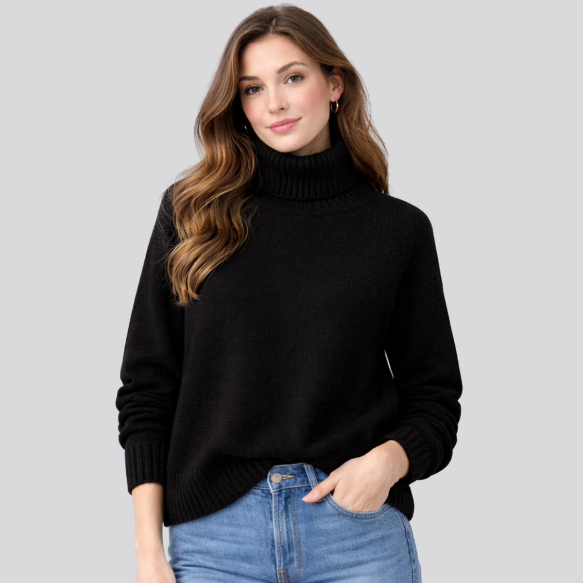 Women's Turtleneck Jumper | Lightweight Warmth & Soft Comfort