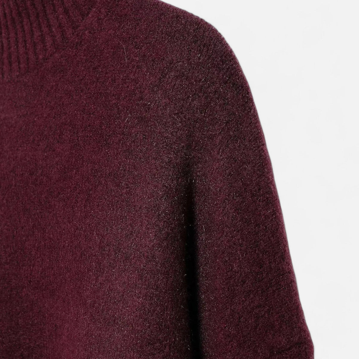 Women's Turtleneck Sweater Ribbed Neck Long Sleeve with Stretch Knit