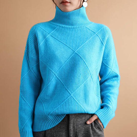 Women's Turtleneck Sweater | Soft Ribbed Knit