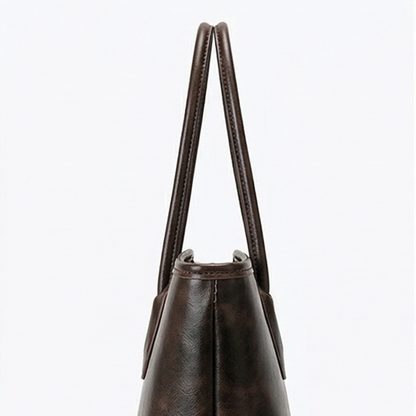 Women's Vintage Shoulder Bag Structured Top Zip Tote