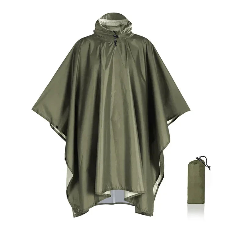 Women's Waterproof Rain Poncho Hooded Oversized Multifunctional