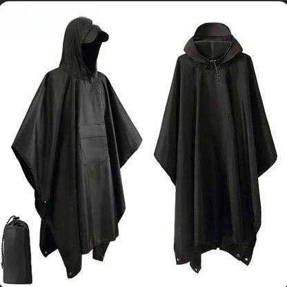Women's Waterproof Rain Poncho Hooded Oversized Multifunctional