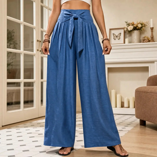 Women's Wide Leg Pants | Tie Front & High Waisted