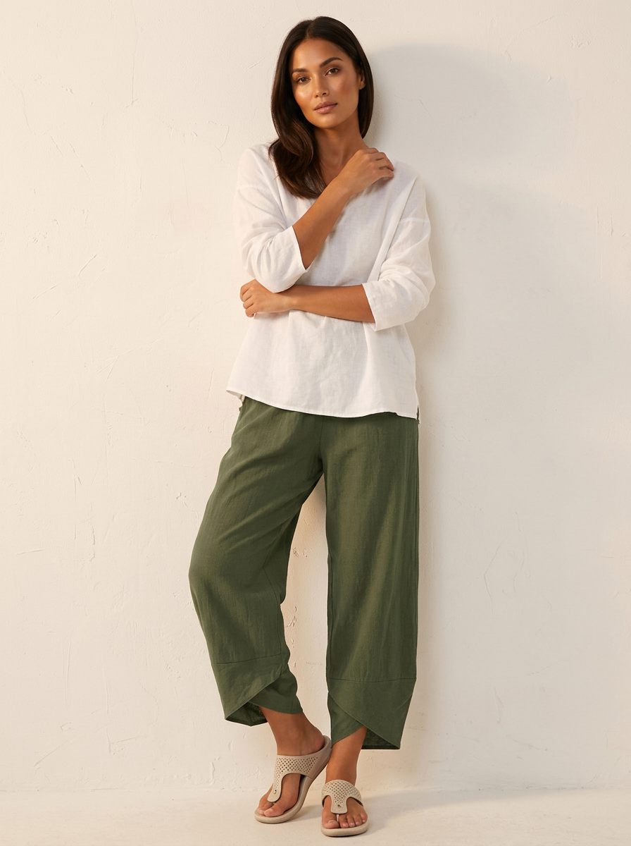 Women's Wide Leg Trousers | Loose Fit & Breathable