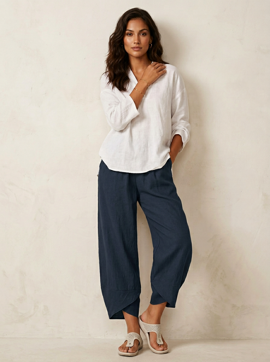 Women's Wide Leg Trousers | Loose Fit & Breathable