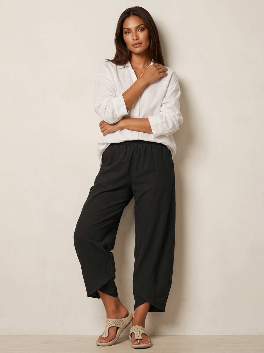Women's Wide Leg Trousers | Loose Fit & Breathable