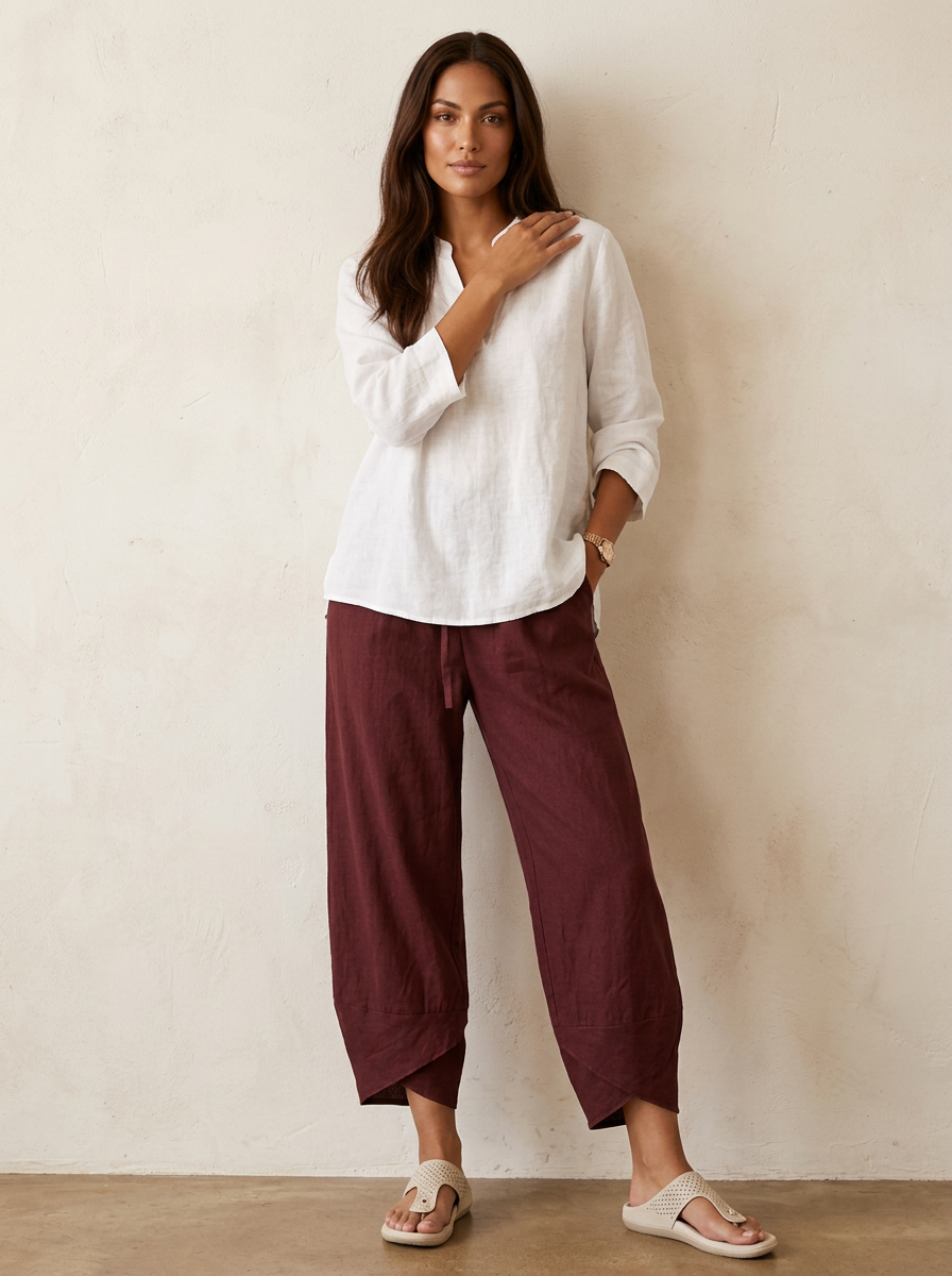 Women's Wide Leg Trousers | Loose Fit & Breathable