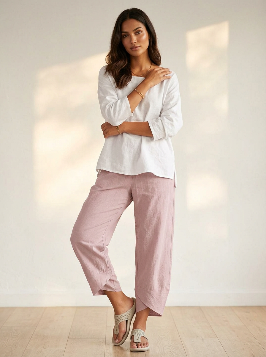 Women's Wide Leg Trousers | Loose Fit & Breathable