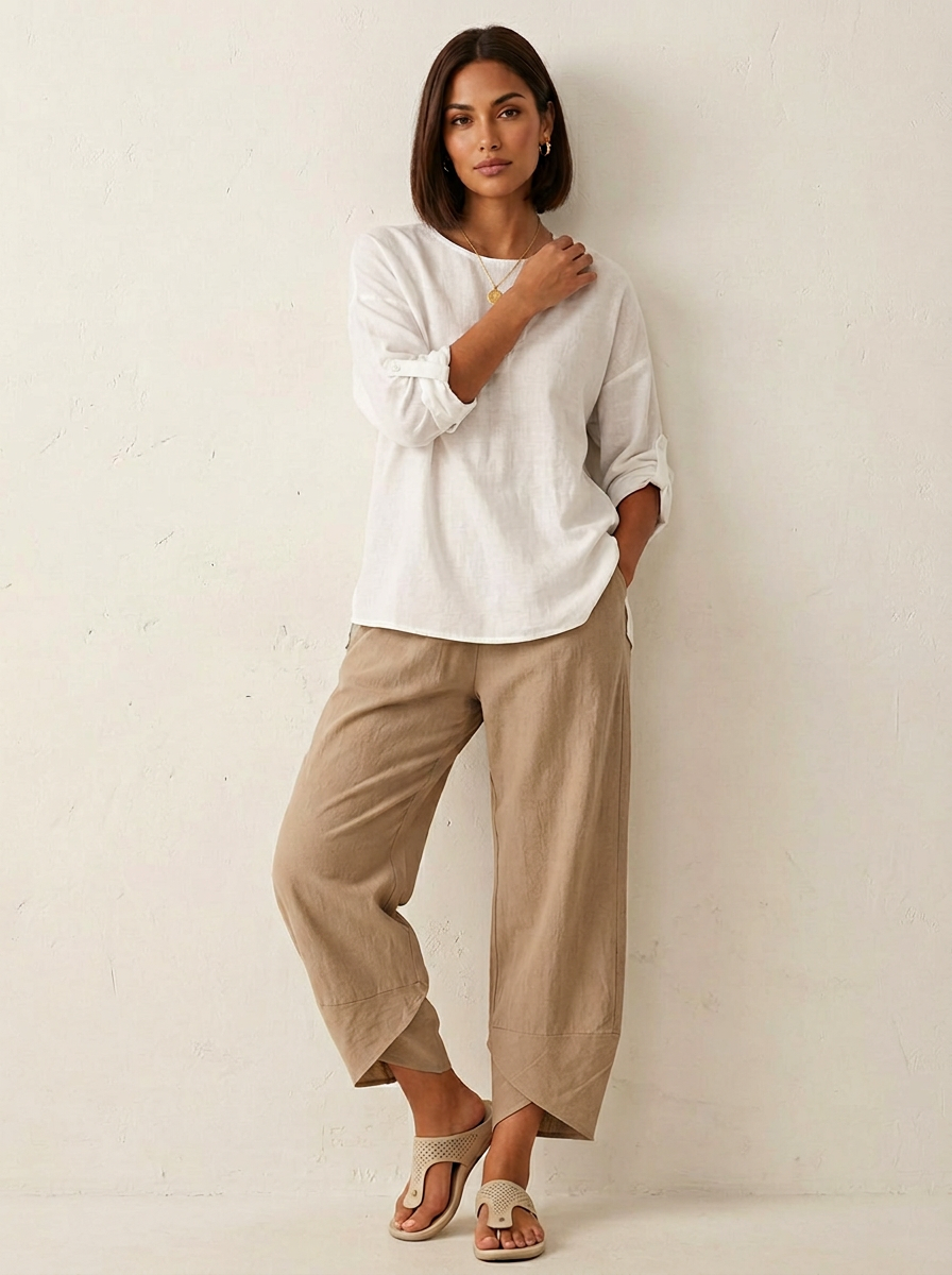 Women's Wide Leg Trousers | Loose Fit & Breathable