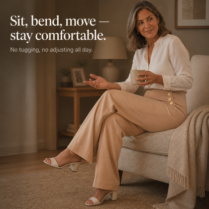 Women's Wide-Leg Trousers Pull-On High-Waisted Comfort