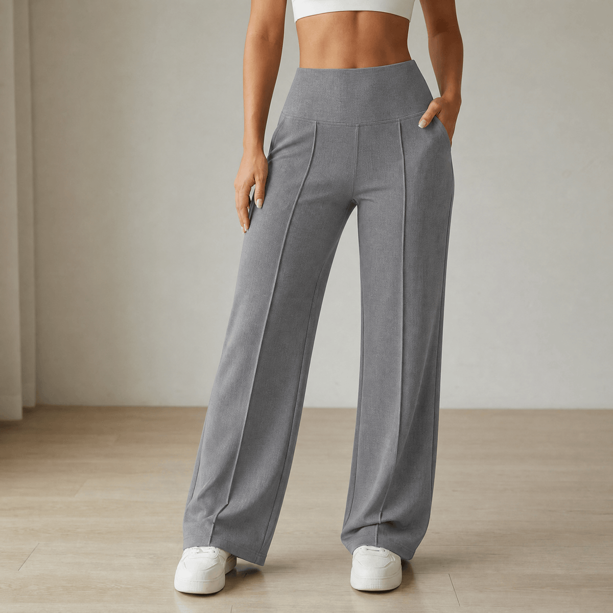 Women's Wide Leg Yoga Pants | Crossover Waist & Squat-Proof