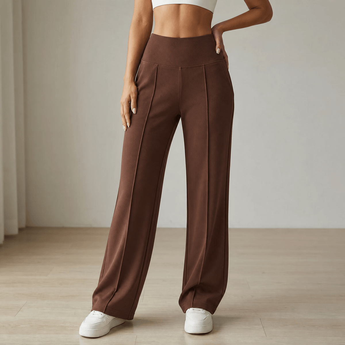 Women's Wide Leg Yoga Pants | Crossover Waist & Squat-Proof