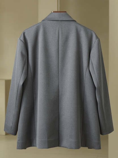 Women's Wrap Blazer Oversized Double Breasted with Internal Buttons