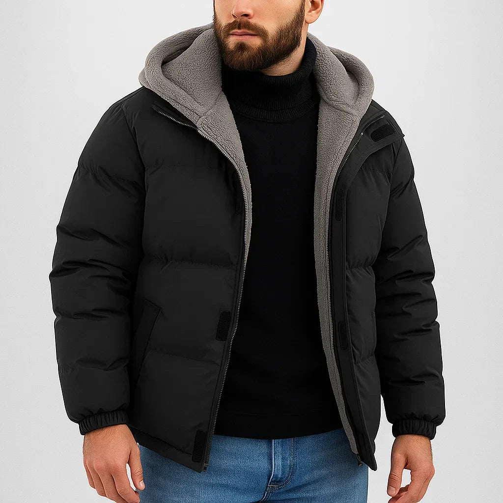 Men's Waterproof Insulated Winter Jacket Hooded Coat 4