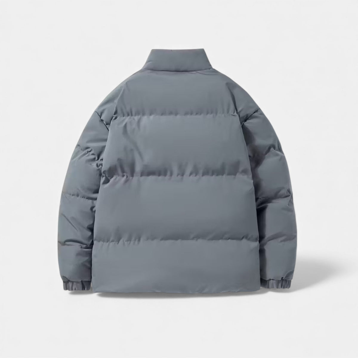 Men's Quilted Puffer Jacket Stand Collar Slim Fit Winter 7