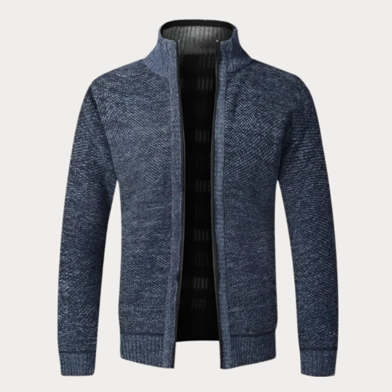 Men's Zip Up Cardigan Tailored Fit Knit Jacket Sweater 11
