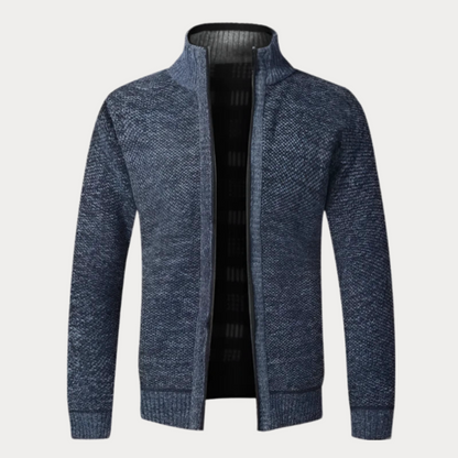 Men's Zip Up Cardigan Tailored Fit Knit Jacket Sweater 11