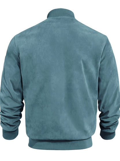 Men's Classic Fit Biker Jacket Modern Accents Coat 9