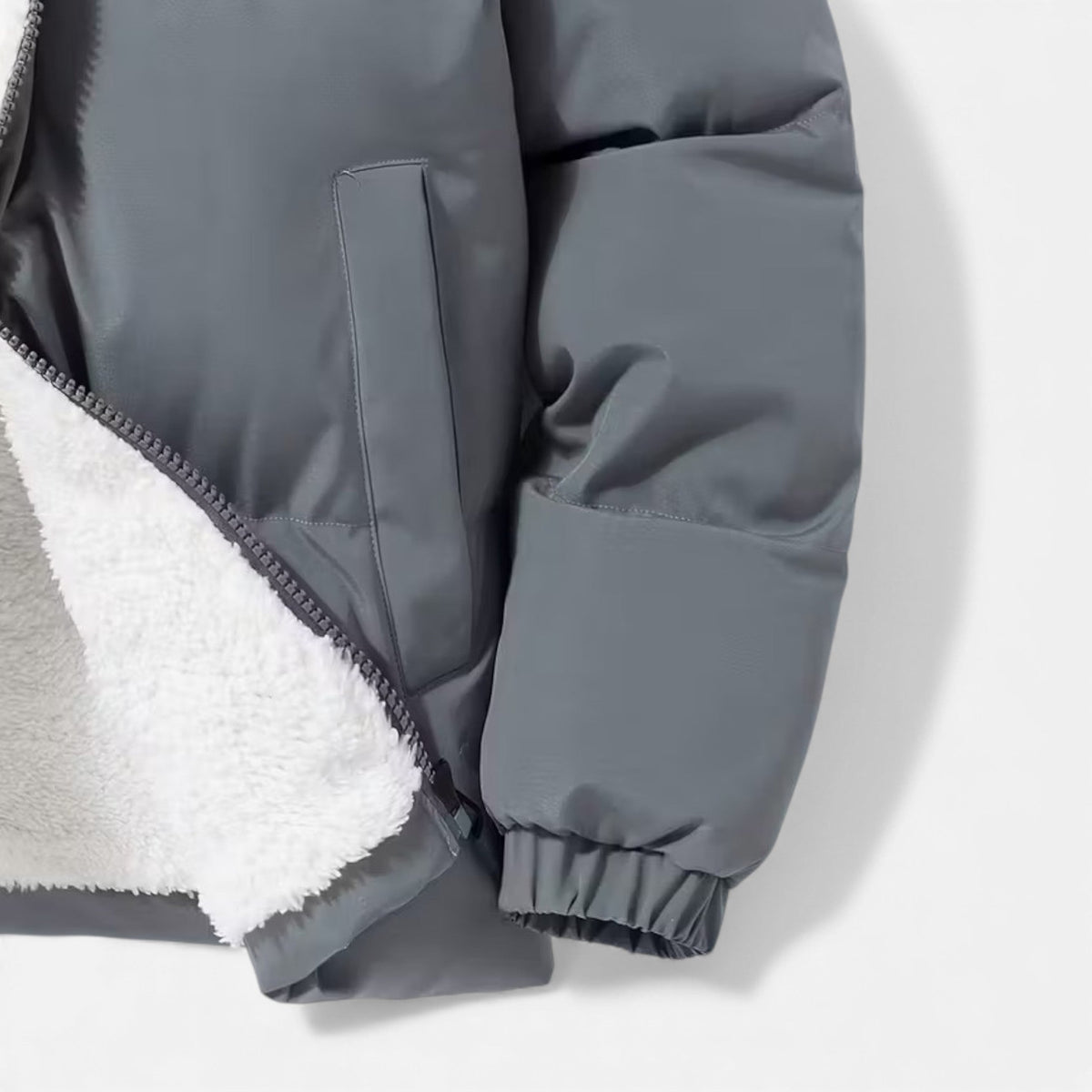 Men's Quilted Puffer Jacket Stand Collar Slim Fit Winter 4