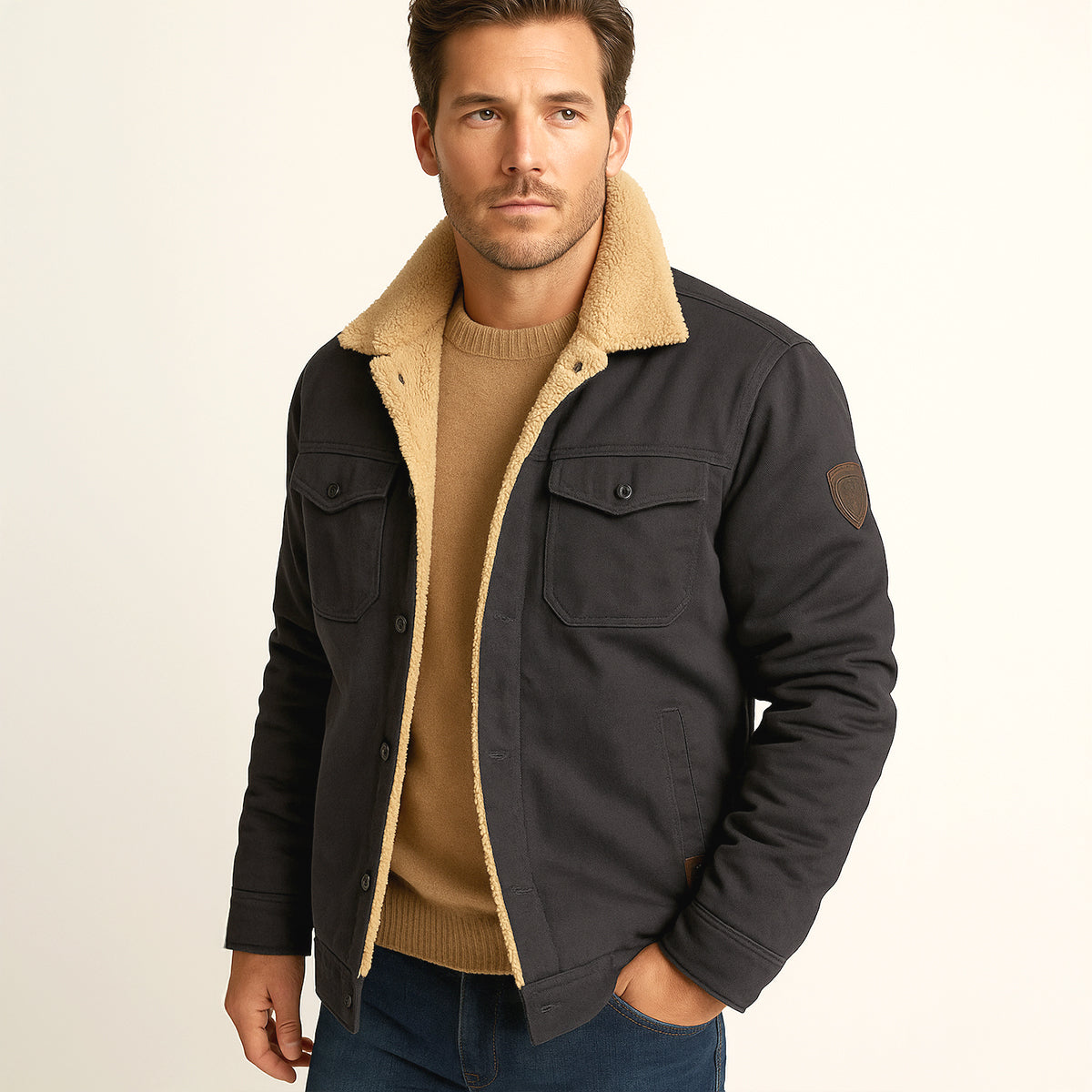 Men's Winter Coat Tailored Fit Multiple Pockets Warm 8