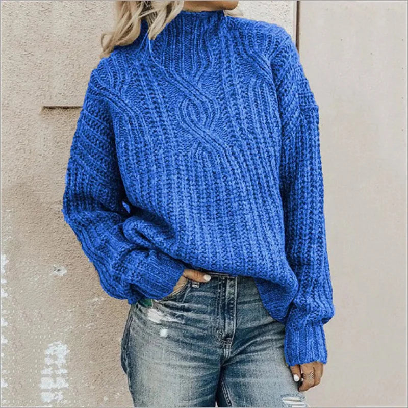 Women's Knit Sweater Timeless Versatile Pullover Style 4