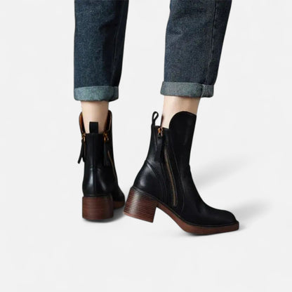 Women's Flat Boots Round Toe Breathable All-Day Comfort 12
