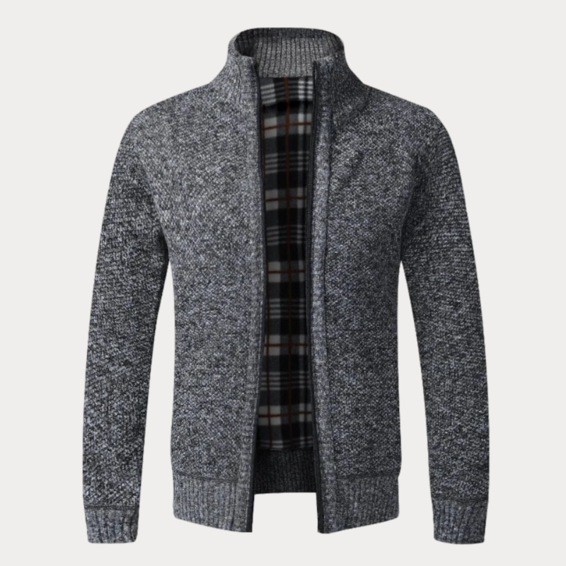 Men's Zip Up Cardigan Tailored Fit Knit Jacket Sweater 9