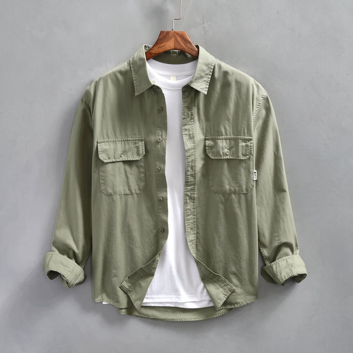 Arthur - Men's Relaxed Fit Long Sleeve Shirt Jacket - Shirts - Beige - Davies & Cooper