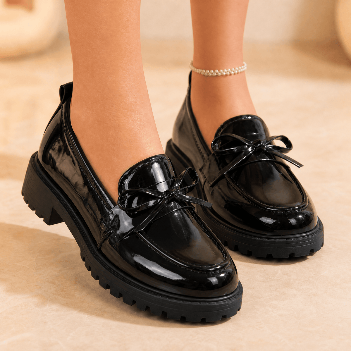 Women's Bow Loafers | Cushioned Platform Comfort 14