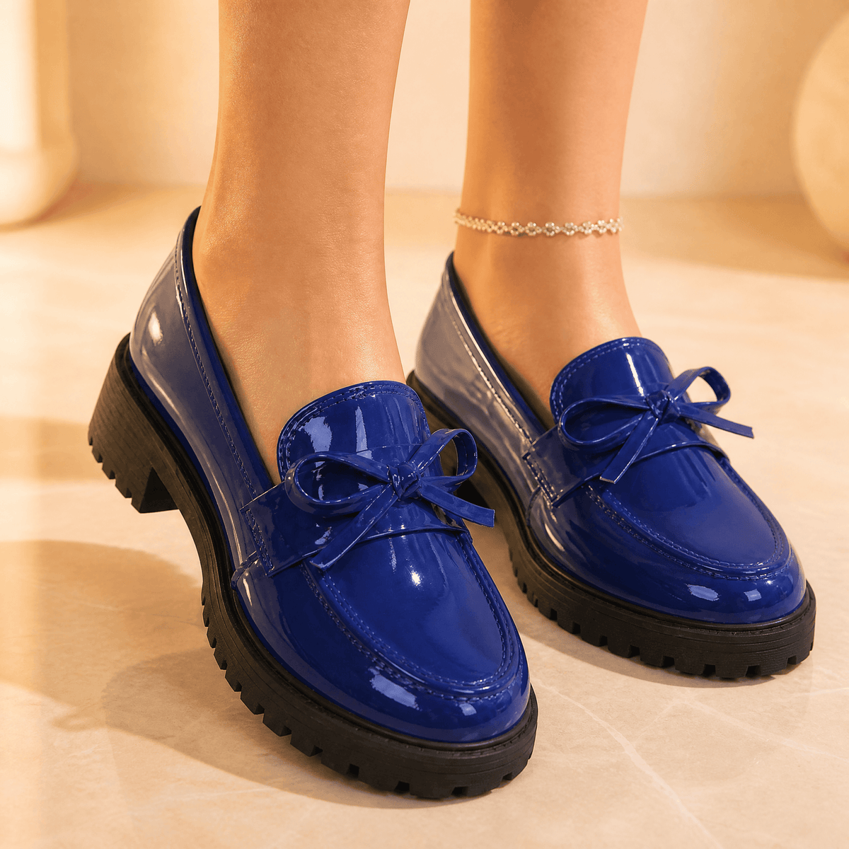 Women's Bow Loafers | Cushioned Platform Comfort 17