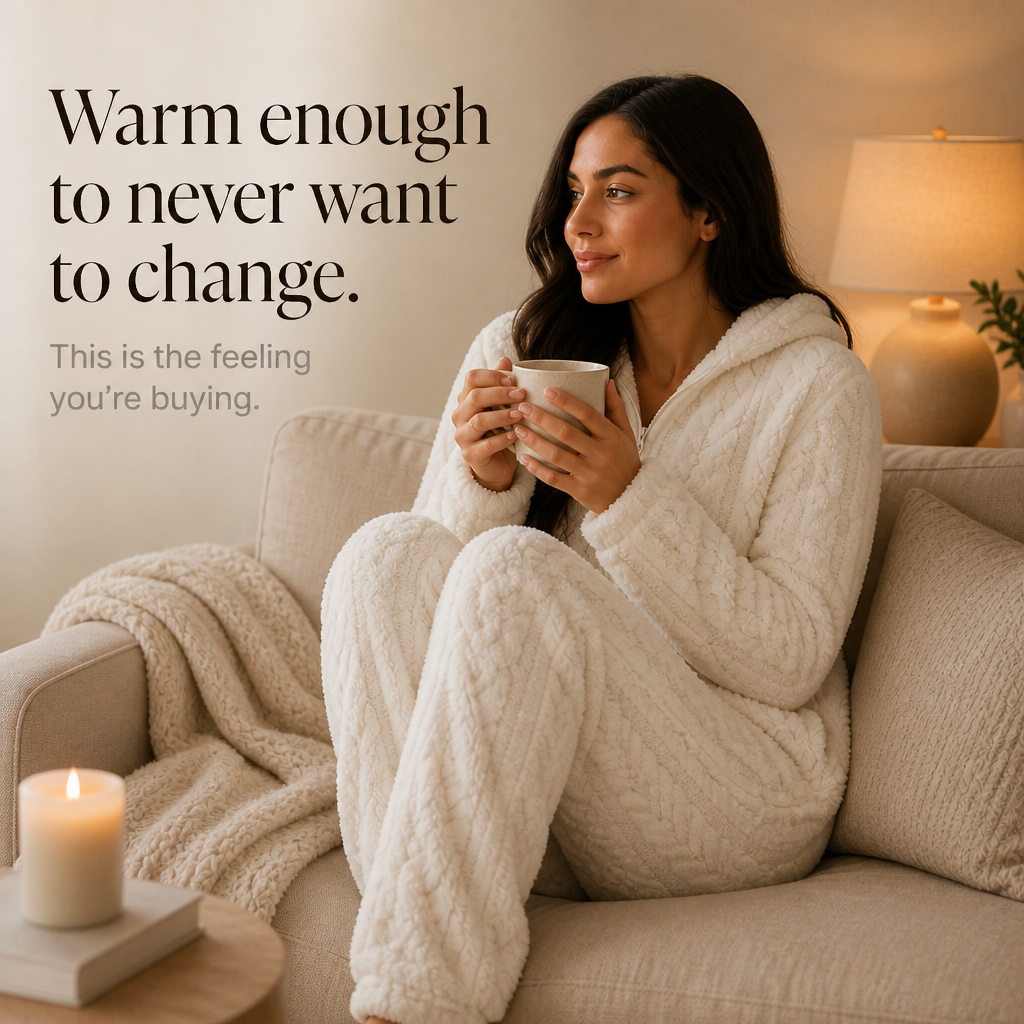 Women's Hooded Bear Onesie | Full-Length Cable-Knit Warmth 13