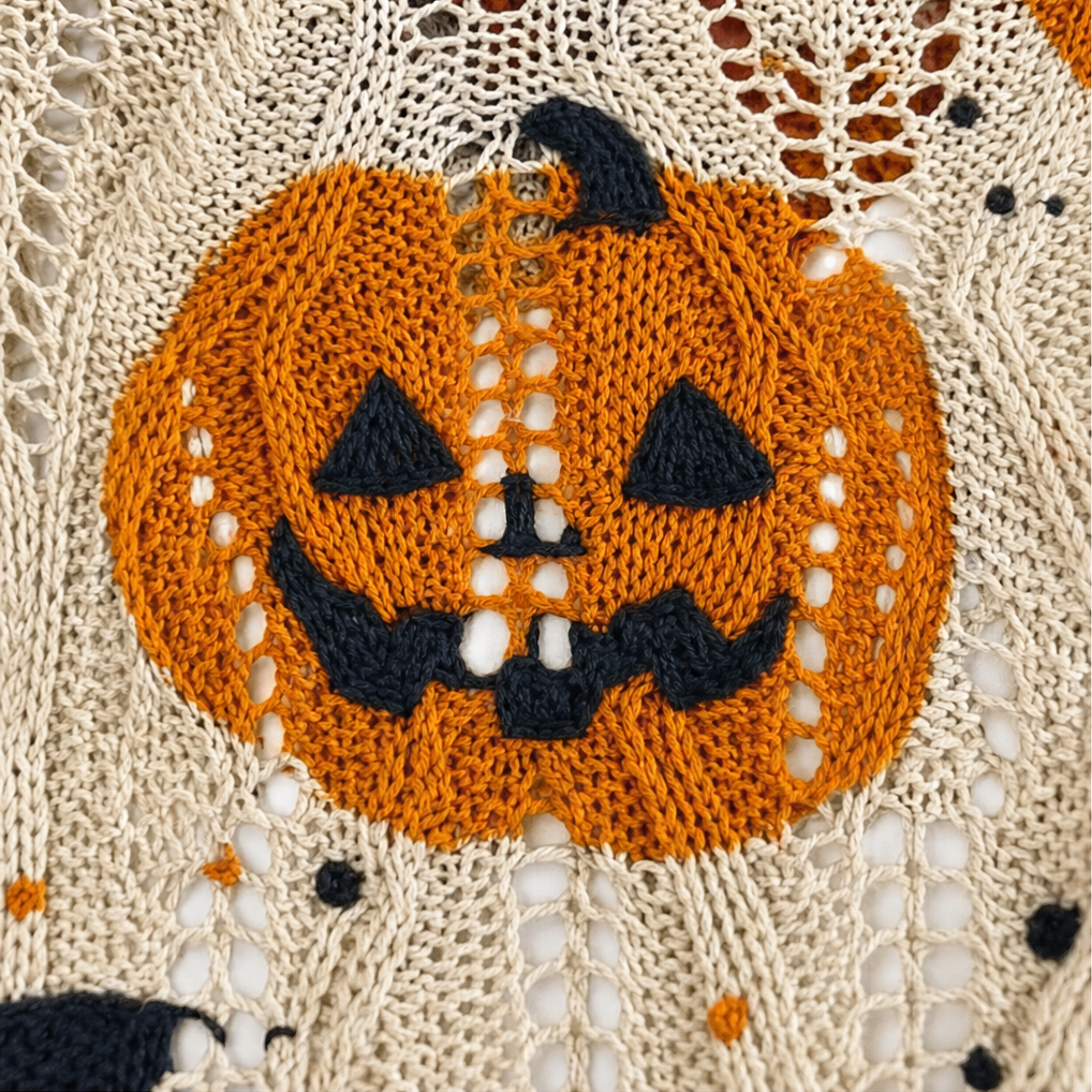 Women's Pumpkin Sweater | Open-Knit Crochet Design 8