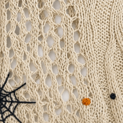 Women's Pumpkin Sweater | Open-Knit Crochet Design 10