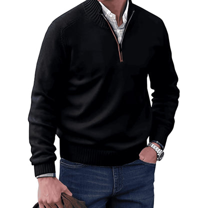Edmund | Men's Knit Half-Zip Pullover Sweater Quarter-Zip Sweater