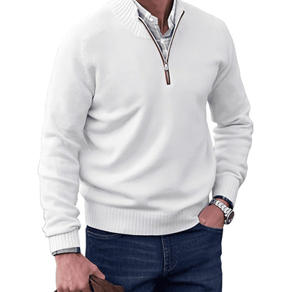 Edmund | Men's Knit Half-Zip Pullover Sweater Quarter-Zip Sweater