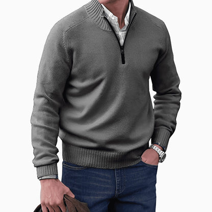 Edmund | Men's Knit Half-Zip Pullover Sweater Quarter-Zip Sweater
