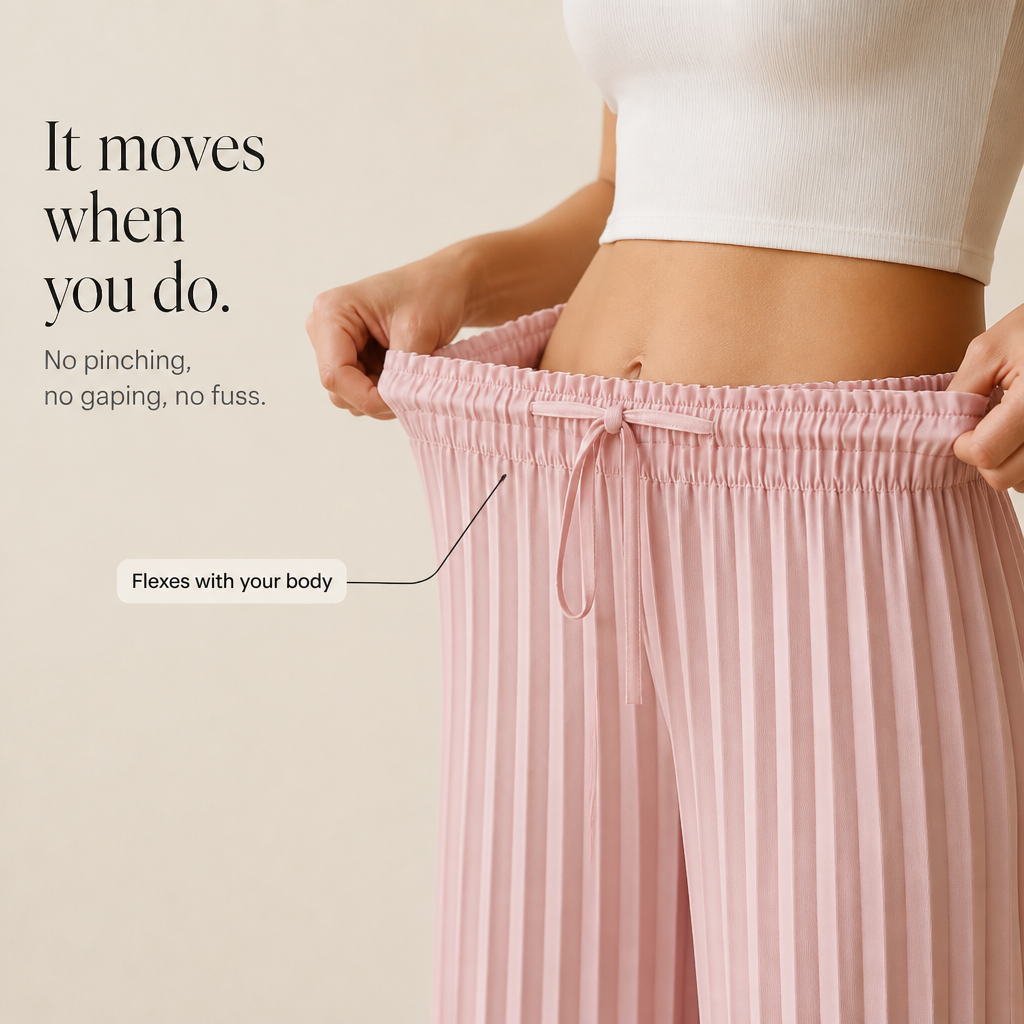Women's Wide-Leg Trousers | Pleated Front & Drawstring Waist 5