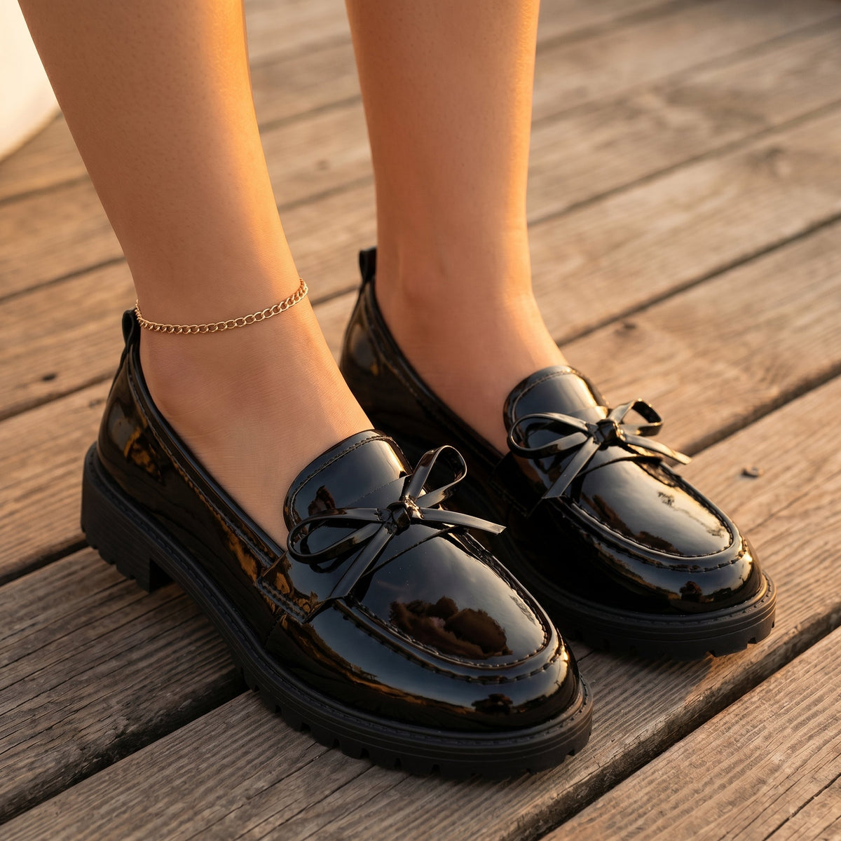 Women's Bow Loafers | Cushioned Platform Comfort 3
