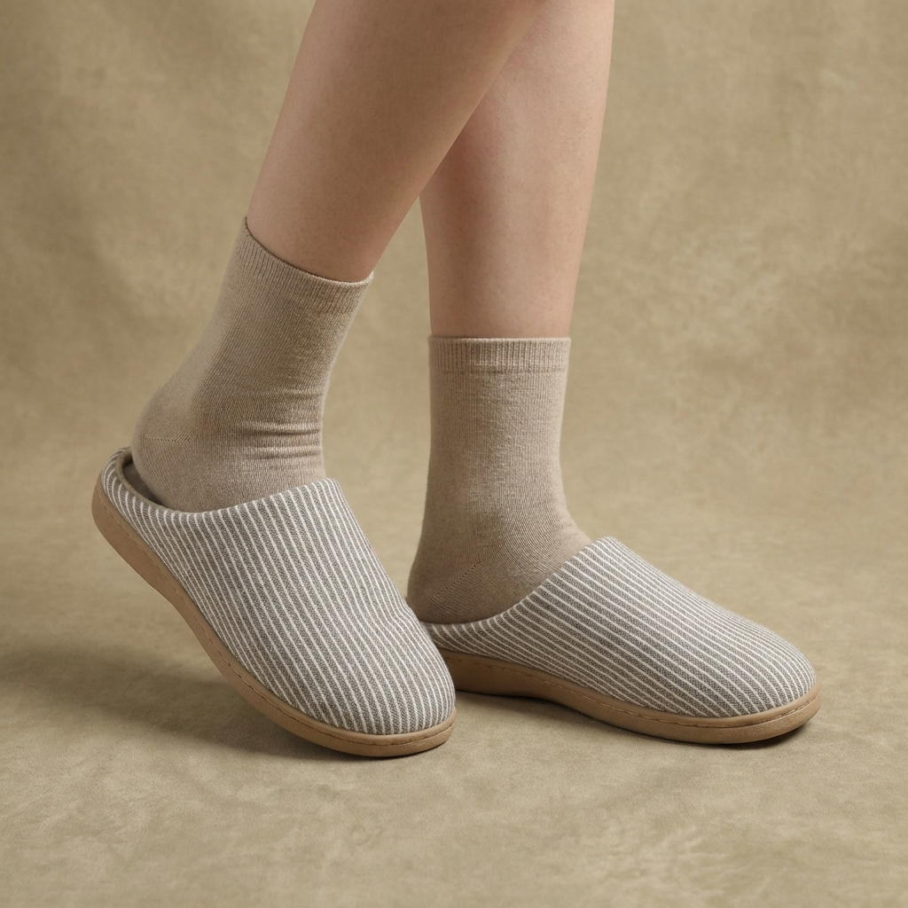Women's Cushioned House Slippers Non Slip Grip Round Toe 4