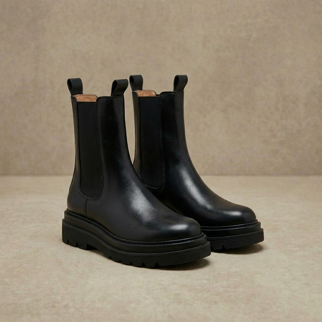 Women's Chelsea Boots Platform Lug Sole Ankle Booties 1