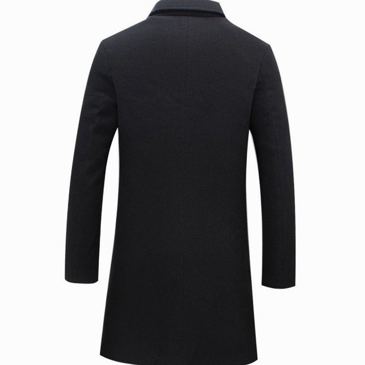 Leander | Men's Cold Weather Tailored Single-Breasted Long Wool-Blend Overcoat