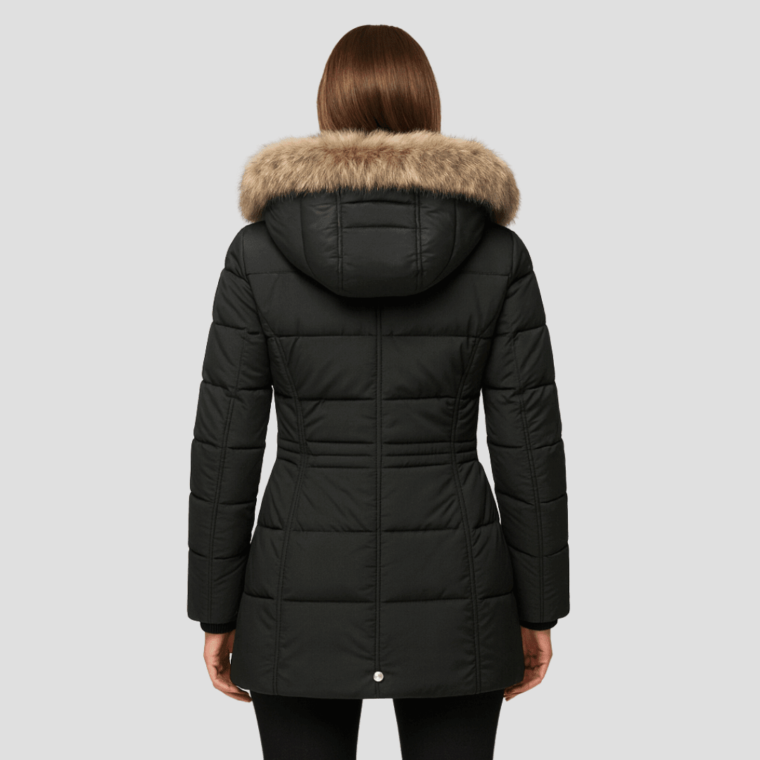 Lysandra – Women's Parka Coat with Hood - Winter Jacket - Black - Davies & Cooper