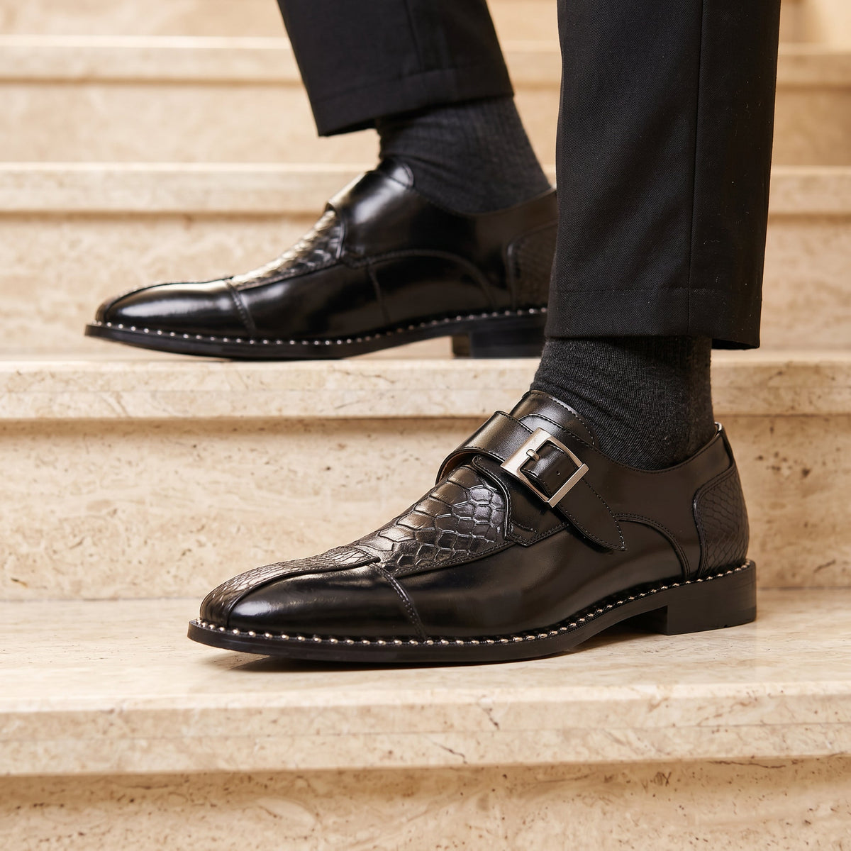 Men's Monk Strap Shoes | Goodyear Welt Construction 7