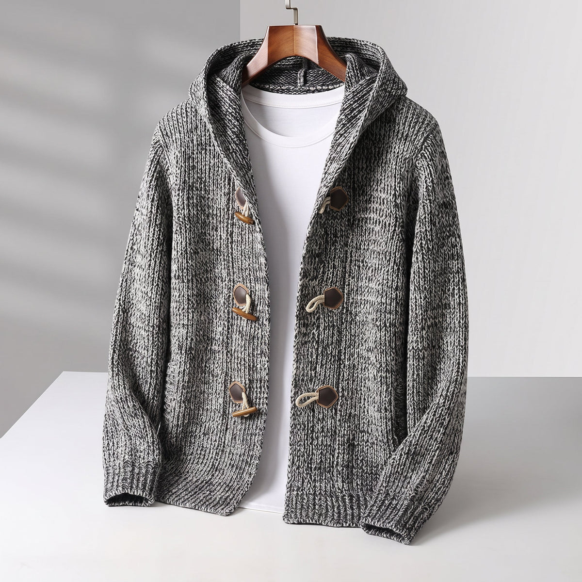 Women's Hooded Knit Cardigan | Toggle Closure & Deep Pockets 5