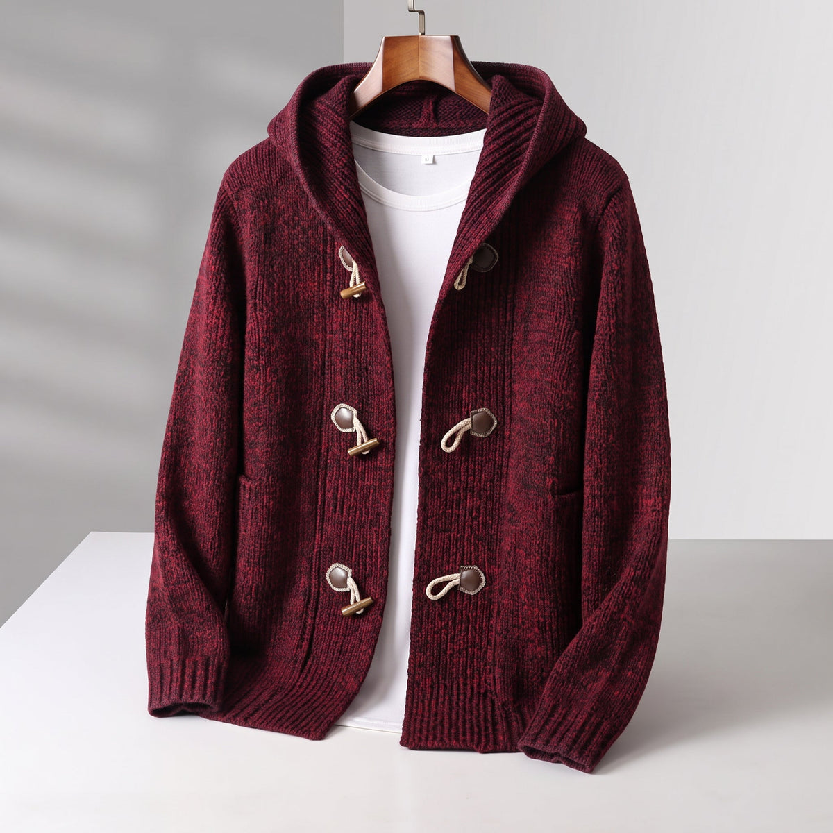 Women's Hooded Knit Cardigan | Toggle Closure & Deep Pockets 6