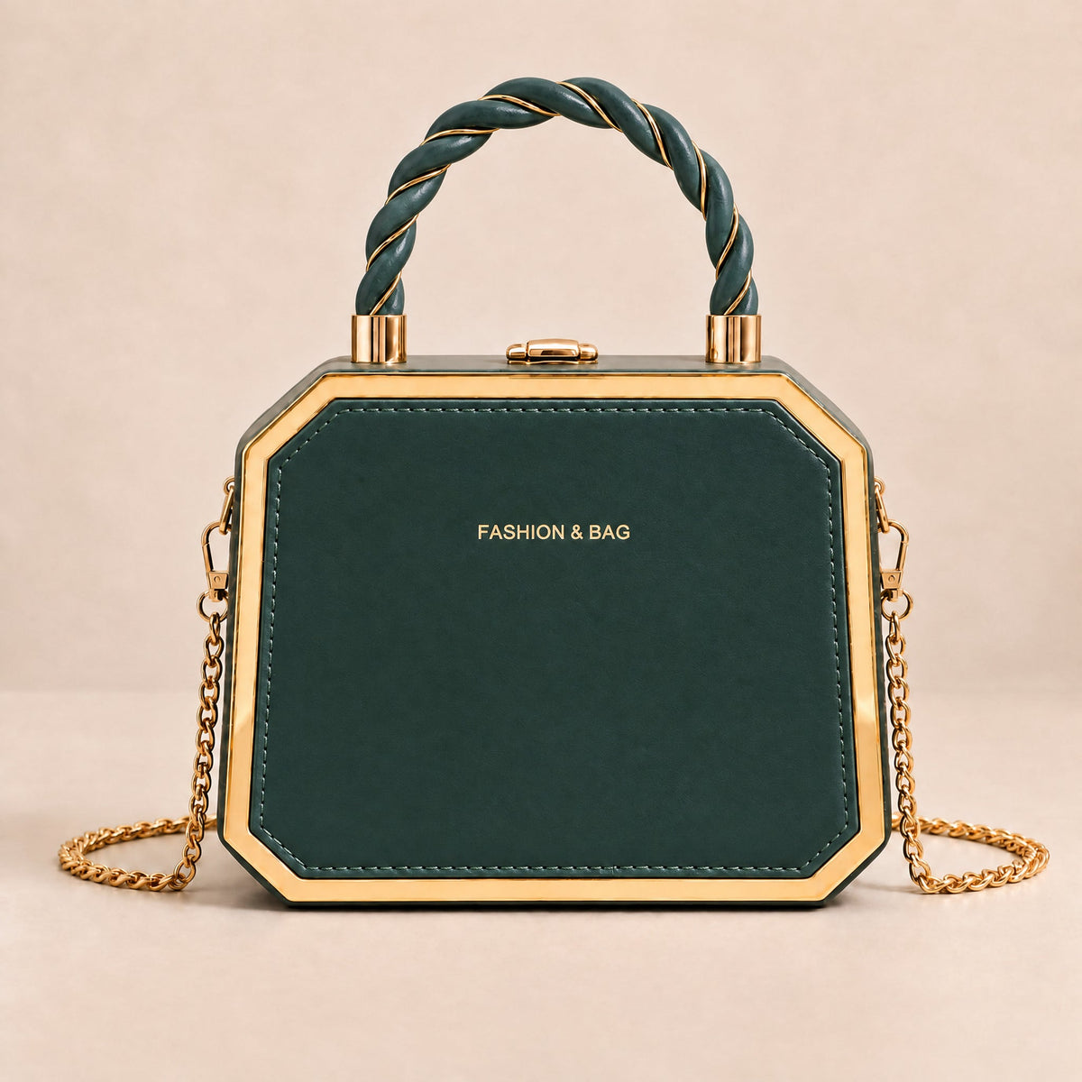 Women's Top Handle Bag | Hexagonal Frame & Hardware 4