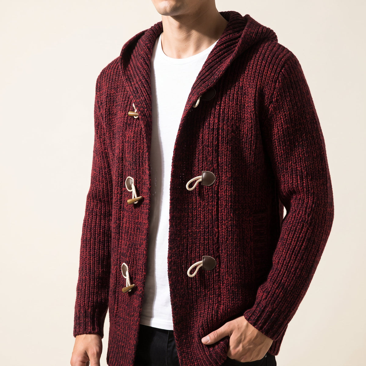 Women's Hooded Knit Cardigan | Toggle Closure & Deep Pockets 3