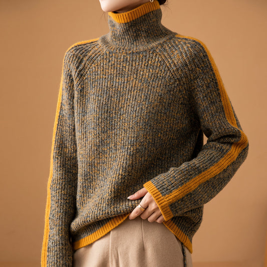 Women's Turtleneck Sweater | Ribbed Knit & Relaxed Fit 1